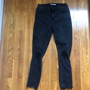 Black high rise skinny jeans